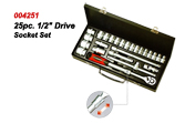 25pc. 1/2" Drive Socket Set.