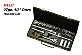 27pc. 1/2" Drive Socket Set.